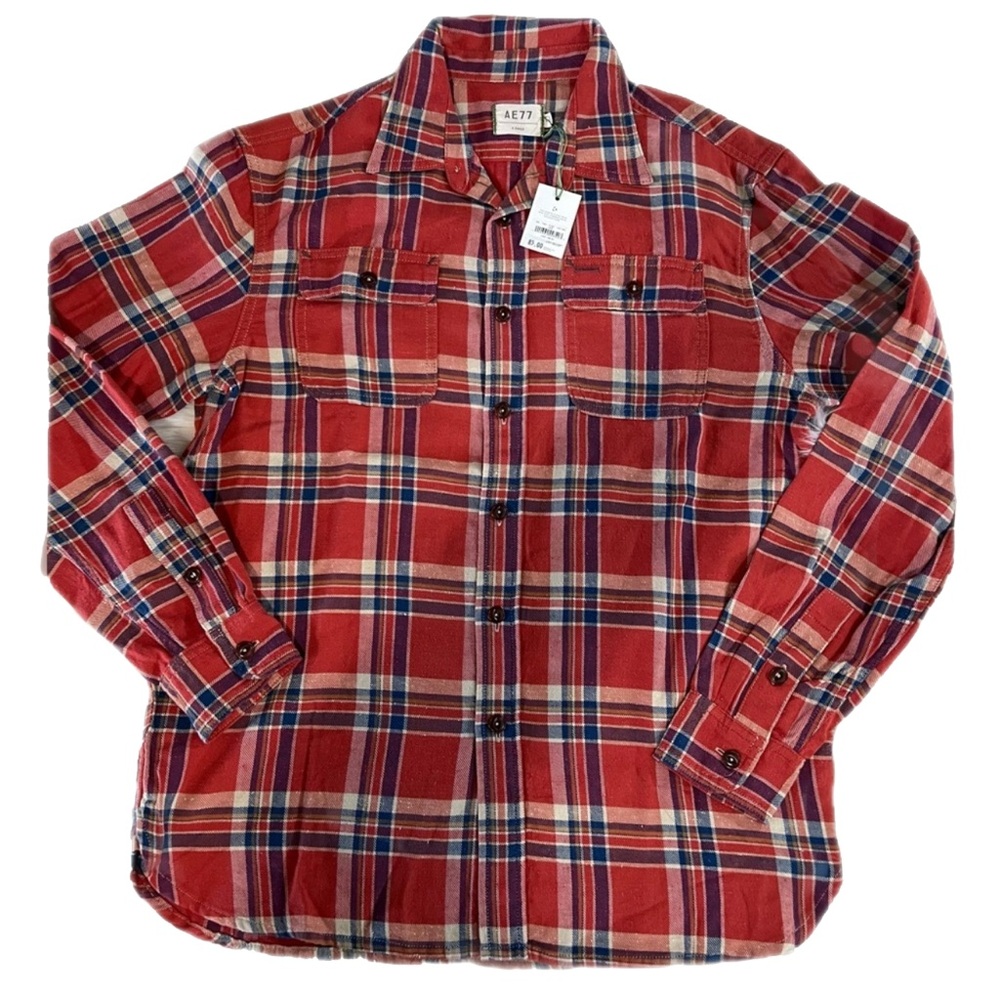 AE77 Premium Flannel Shirt, Size S